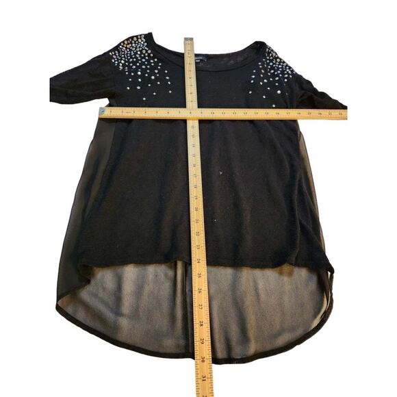 Soprano Medium Black Long‎ Sleeve Embellished Top - Picture 4 of 4